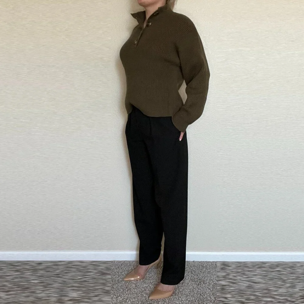 Zara High-wasted Black Pants Size S - Picture 2 of 12